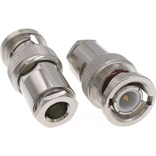 BNC Clamp Plug Male Connector For LMR195 RG58 RG142 KSR195 Coaxial Cable