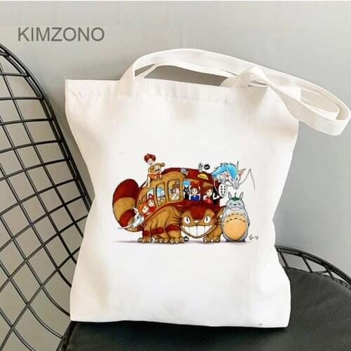 Totoro shopping bag bolso canvas grocery tote bag ecobag fabric shoping cloth sac toile