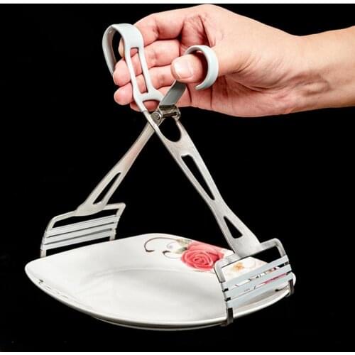 Universal Anti-scald Bowl Dish Clip Foldable Stainless Steel Waterproof Dish Gripper Portable Kitchen Hot Dish Plate Holder