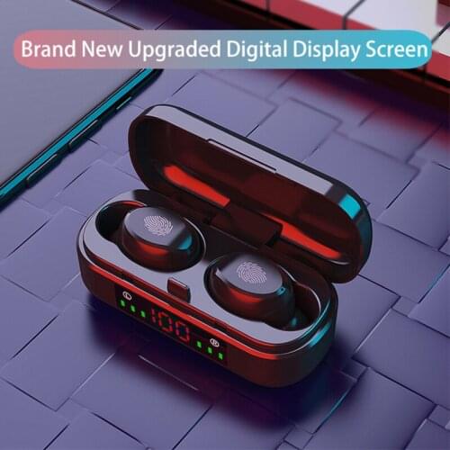 V8 Bluetooth 5.0 Headset V5.0 Wireless Earphones Stereo Sport Touch Control Ear Buds TWS Bluetooth Wireless Headset