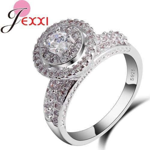 New Hot Style 925 Sterling Silver Rings For Women With Micro Crystal Zirconia High Qulity Wedding Rings Party Engagement