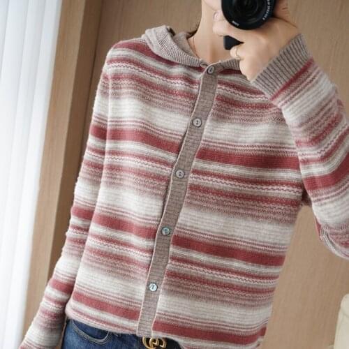 Womens Knitted Cardigan 2021 Fall Sexy Hoodie Long Sleeve Button Sweater Casual Loose Wool Womens Cardigan Large Size Top