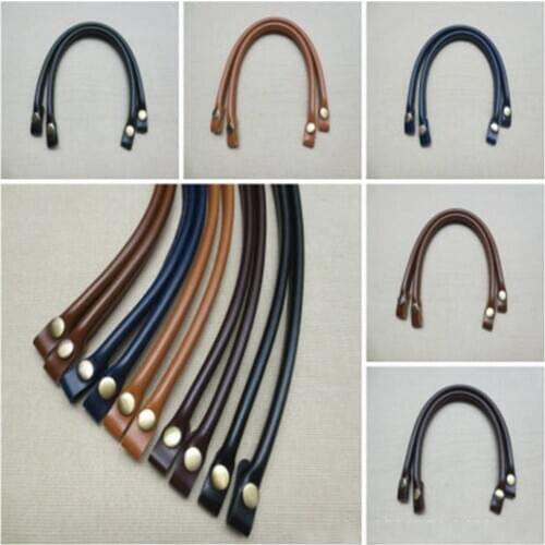 1pc 40cm Snap Button Handle Women Bag Shoulder Handbag Slim Detachable Pu Leather Handles Strap Belt Bag Accessories