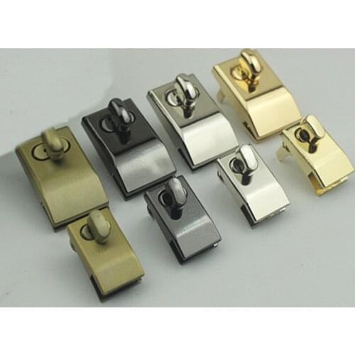 1pcs Metal Square Turn Lock Fashion Twist Lock Clasp for DIY Handbag Bag Purse Luggage Hardware Closure Bag Parts Accessories