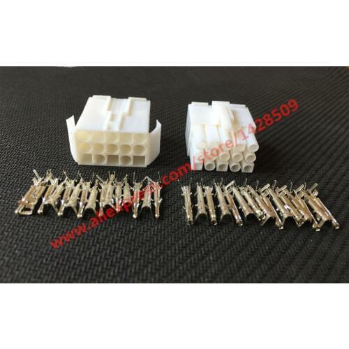 20 Sets Female And Male Small Tamiya Connector Kits Mini Tamiya EL 4.5MM Socket Plug With 15 Way 15 Pin