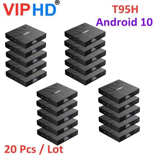 20 Pcs T95H Smart Tv Box Fast Shipping Android 10.0 Set Top Box Media Player