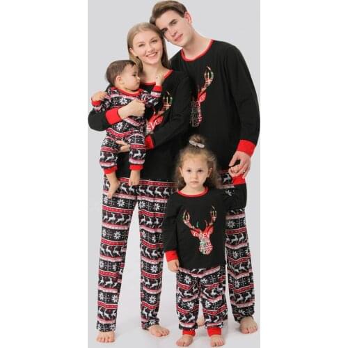 2021 New Family Matching Outfits Clothes Christmas Home Sleeping Suits Sleepwear For Women Girls Kid Parents-Child Baby Men