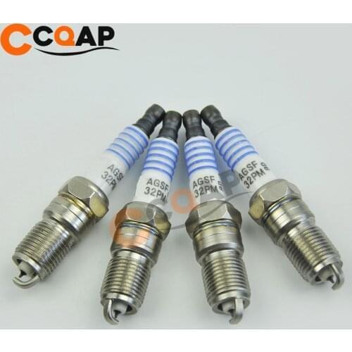 4PCS SP493 AGSF32PM SP-493 Platinum Spark Plugs for Ford Lincoln Panoz Cadillac Mazada Mercury 4.6L 5.4L V8 for Motorcraft