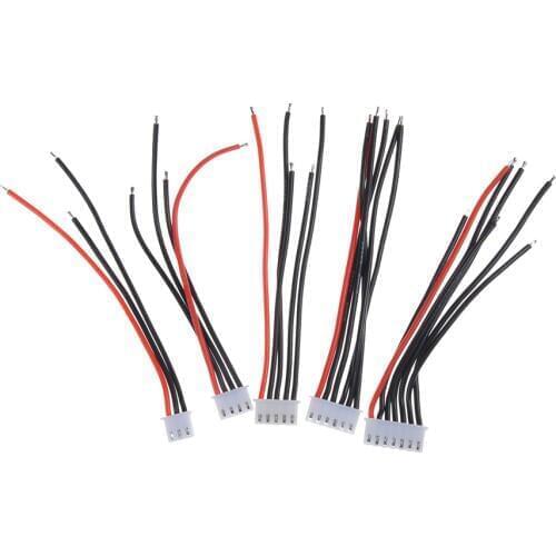 5pcs/lot Balance Wire soft Charger Cable 2S 3S 4S 5S 6S Lipo Battery IMAX B6 Connector Plug