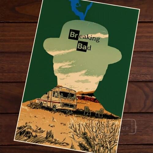 Breaking Bad the Deserted Bus TV Series Artistic Vintage Retro Canvas Painting Poster DIY Wall Home Bar Posters Home Decor Gift