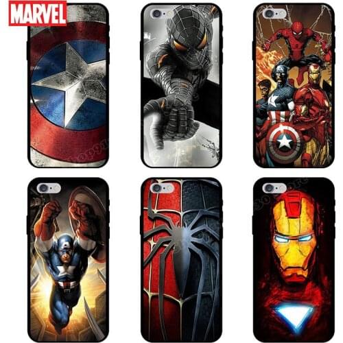 Disney Marvel Captain America Iron Man Phone Case For iPhone 11 Pro XS 8 7 6 Plus The Avengers Batman Cover Shell Birthday Gifts