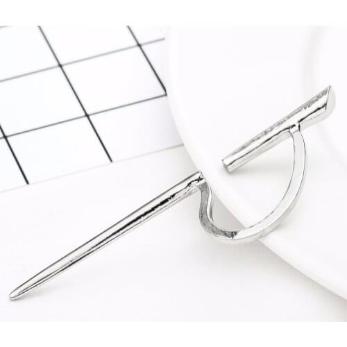 Long Stick Opening Ear Cuff Metallic Silver Plated Golden Clip Earrings for Women