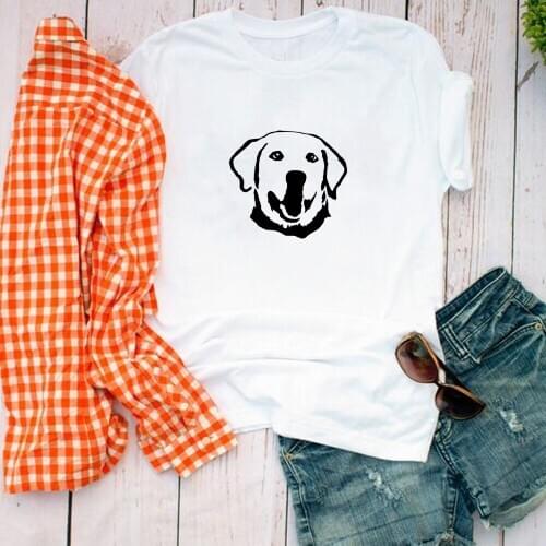 Funny Labrador Retriever print cotton T shirt Personalised Labrador Gift woman Clothing Youth T-shirt Graphic Tees summer tops