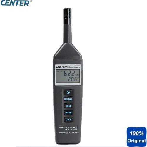 Dew Point Test and Wet Bulb Temperature Testing Measurement DP/WB Humidity Temperature Meter CENTER316