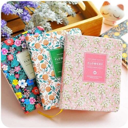 Cute student stationery, Japanese and Korean notebooks, small fresh floral notebooks, hand books, creative diaries kawaii diary