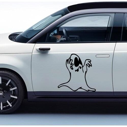 Cute Ghost Stickers On The Car Funny Window Vinyl Decals Car Styling Self Adhesive Emblem Car Stickers