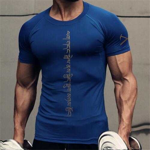 Men Tshirt Compression Fitness Tights Running Shirt Gym Blouse Yoga Sport Wear Exercise Muscle Sport Mans T-Shirt