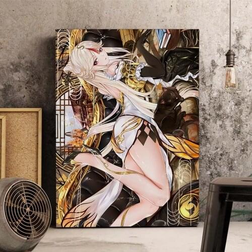 Wall Art Pictures Genshin Impact HD Prints Poster Sexy Girl Home Decor Game Character Canvas Paintings Modular For Living Room