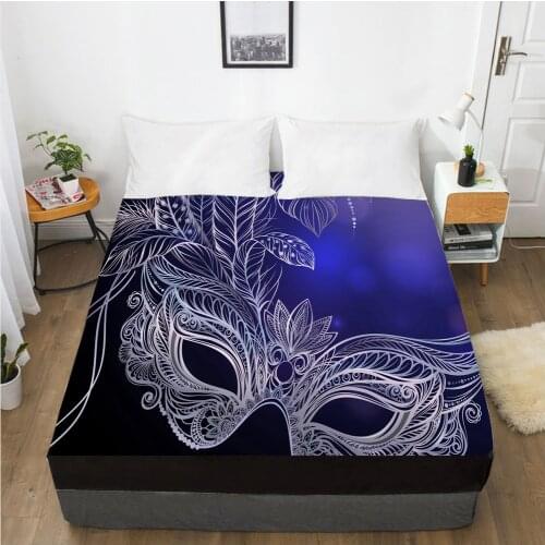 Customize Fitted Sheets Mattress Cover With Elastic Band 3D Bedsheet Linens 200x200 200x220 Bed Sheet Bedding Bohemia