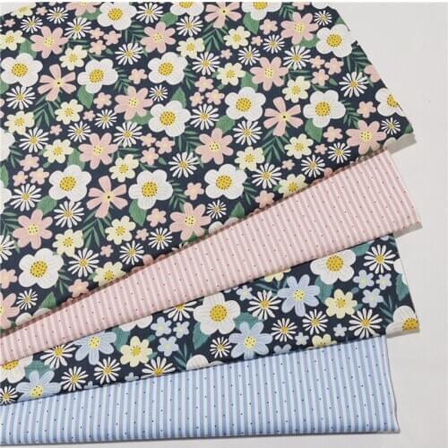 New Japanese Cotton Dog Fabric Excellent Flower Fabric Christmas Diy Cotton Cloth Multiple Colours 50*160cm