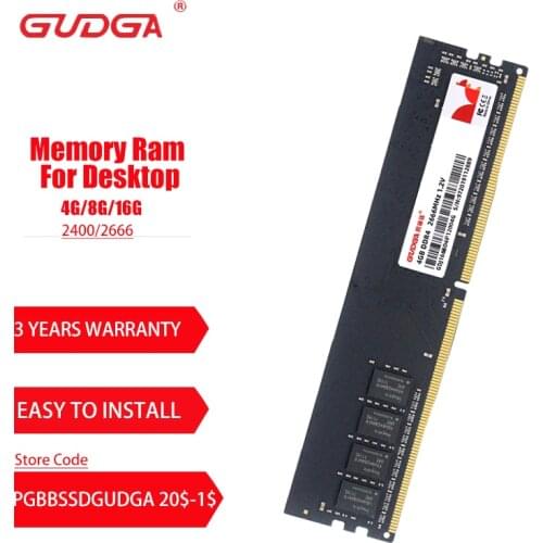 GUDGA Memoria Ram DDR4 PC 4GB 8GB 16GB 2400MHz 2666MHZ 1.2V Module CL11 Compatible For Intel Desktop Computer Componente Game
