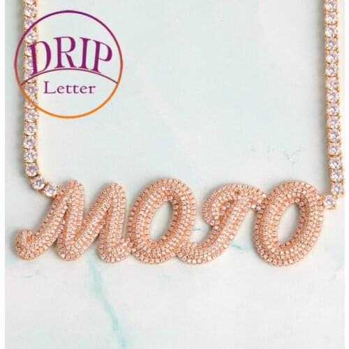 Custom Name Necklace for Women Letter Jewelry Real Gold Plated Chain