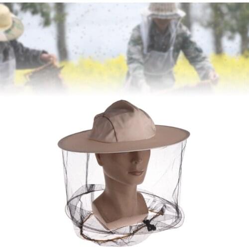 Bee Hat Beekeeping Denim Net Head Face Protector Cap Mosquitoes Outdoor Camping