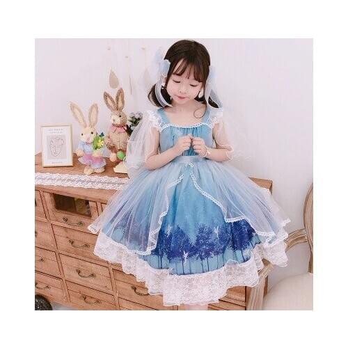 Girls Loli Dress 2020 Summer Short-sleeved Baby Girl Lolita Dress Birthday Gift 61 Costumes Lolita Princess Dresses for Girls