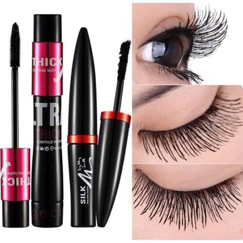 Professional Black Mascara+3D Fiber Makeup Waterproof Rimel Lengthening Curling Eye Lashs Women Cosmetics Makeup Set