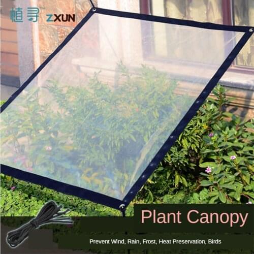 Clear Rain Tarp Transparent Film Visible Rain Protect Balcony Succulent Plants Shelter Maintain Temperature Shade Sail Thick
