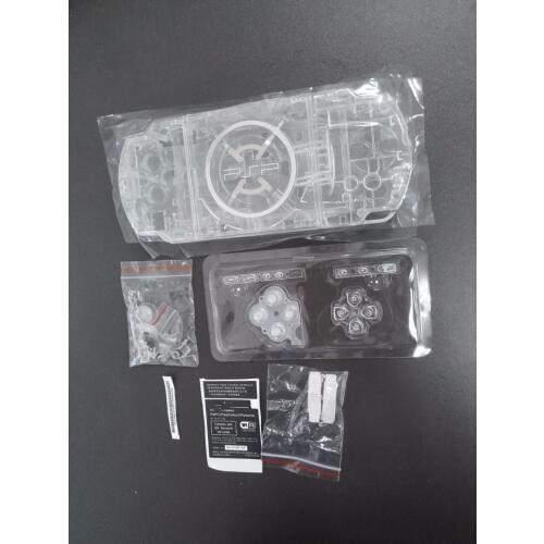 Clear Crystal Color Full set Housing Shell Cover Case Replacement for PSP3000 PSP 3000 Game Console with Buttons kit