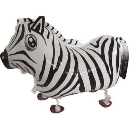 Zebra balloon Walking pet foil balloons on walking style when inflated with helium Kids toys Birthday gift party favors 10pcs