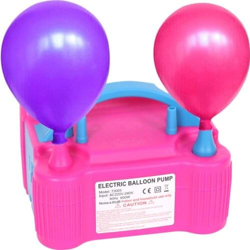 Multi-Standard Plug Balloon Inflator Pump Double Hole Electric Portable Fast Air Blower Kids Birthday Party Wedding Supplies