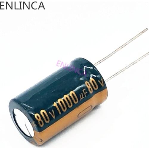 2~100pcs/lot 80v 1000uf high frequency low impedance 80v1000UF aluminum electrolytic capacitor size 16*25 3300UF50V 20