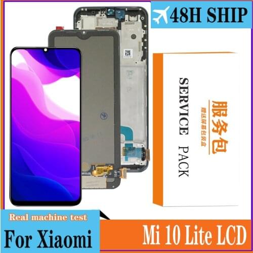 6.57“ For Xiaomi Mi 10 Lite LCD Display Digitizer Assembly Touch Display Apply to Xiaomi Mi 10 Lite LCD Repair Parts LCD