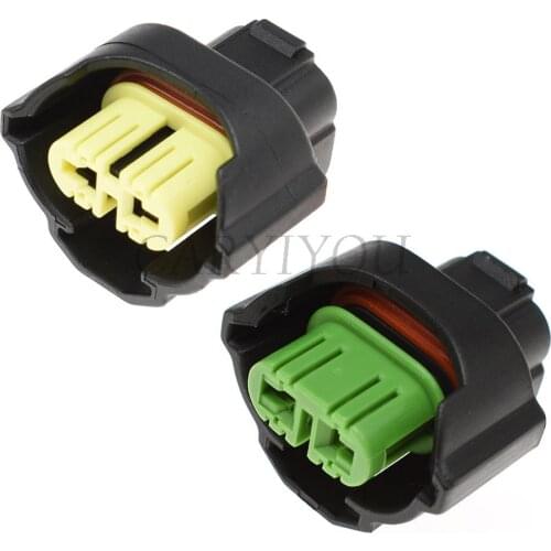 1 Set 2 Pin Way Auto Waterproof Wire Connector Car Fog Lamps Socket H11 H9 M6 Female socket Plug For Toyota Mazda 6189-0935