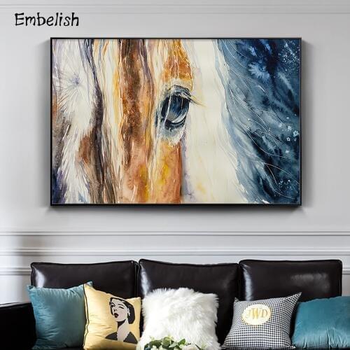 1 Pieces Wild Animals Horses Large Wall Picture For Living Room Modern Home Decor HD Print On Canvas Oil Painting Bedroom Poster