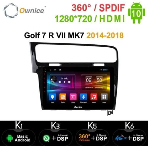 10.1" Ownice k3 k5 k6 Octa Core Android10.0 for VW Volkswagen Golf 7 R VII MK7 2014-2018 Car Radio DVD Player DSP 4G SPDIF Audio