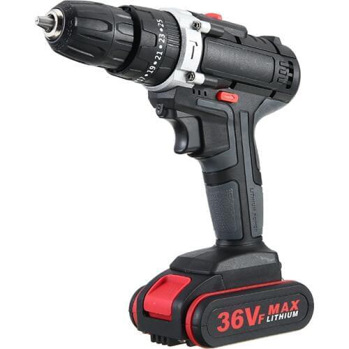36V Rechargeable Electric Hammer Impact Drill Multi-function Cordless Screwdriver Drill With Battery Wireless Drills Tool