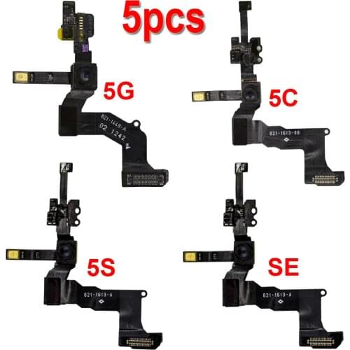 5pcs/lot For iPhone 5 5G 5C 5S se Light Proximity Sensor Flex Cable with Front Facing Camera Microphone Assembly