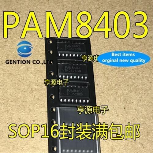 50Pcs PAM8403 3Wx2 Filter free stereo D-class audio amplifier SOP16 in stock 100% new and original