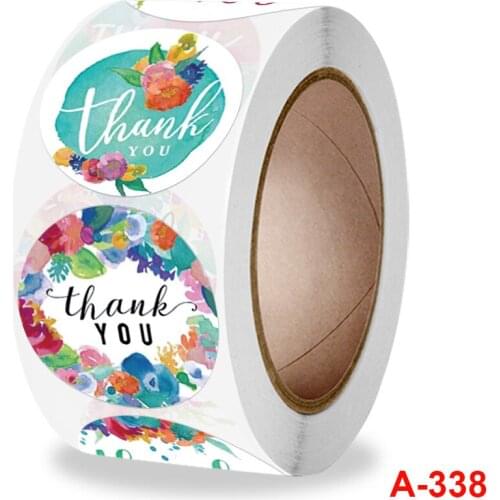 500pcs flower Sticker Thank You Sticker Seal Labels round Reward scrapbooking for School Teacher Cute Stationery Supplies