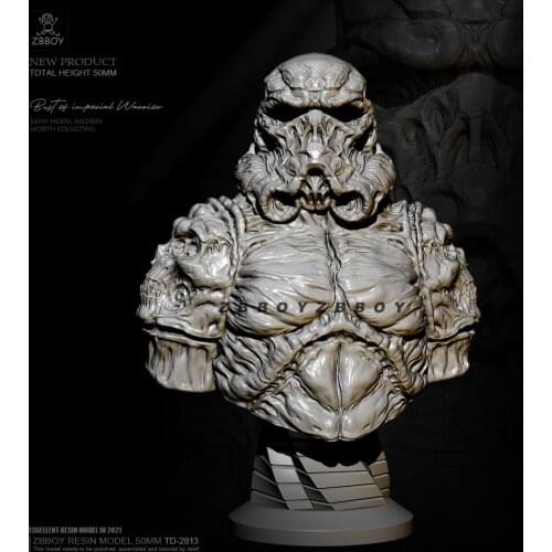 55mm Resin bust model kits figure colorless and self-assembledTD-2814