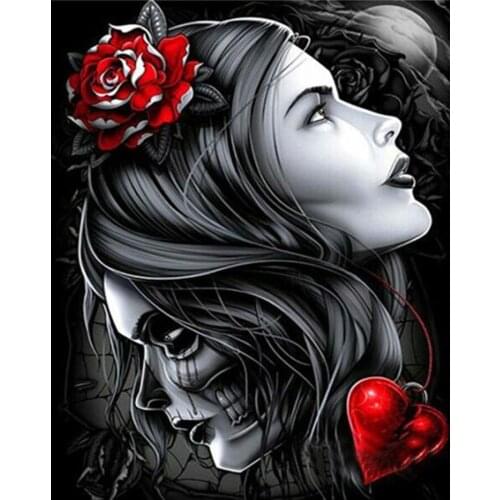 5D DIY Diamond Painting Cross Stitch rose,skull,heart,Home Decor Embroidery beauty Girl Full Diamond Embroidery Mosaic stickers