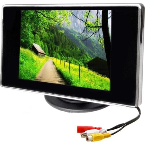 3.5 Inch Car Monitor TFT LCD 320*240 Color 4:3 Screen 2 Way Video Input For Rear View Backup Reverse Camera DVD VCD DC 12V