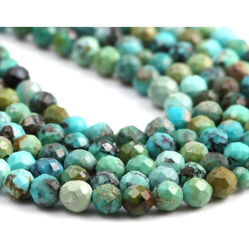 Natural Stone Beads Small Beads FacetedAfrican pine 2,3,4 mm Section Loose Beads for Jewelry Making Necklace DIY Bracelet (38cm)
