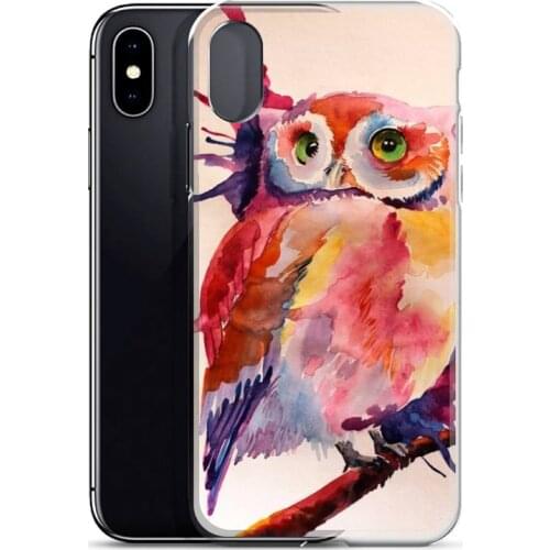 Watercolor owl Phone Case for iPhone 11 12 pro XS MAX Mini 8 7 6 6S Plus X 5S SE 2020 XR