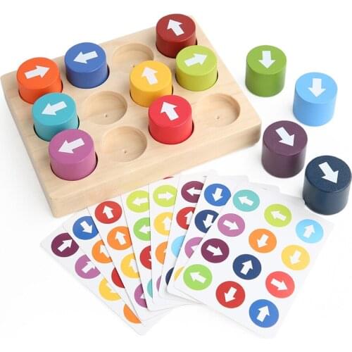 Arrow Match Game Develop Child’S Cognition Of The Direction Color Baby Toys For Boys Girls Montessori Educational Wood Toy