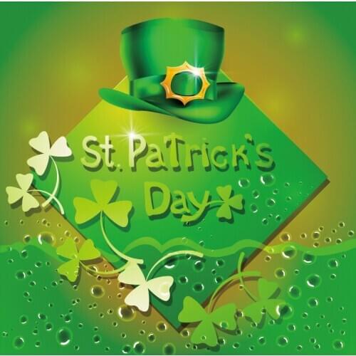 Green Elf Hat Backdrop St. Patricks Day Background Festival Party Decor Photo Booth Studio Photography Props