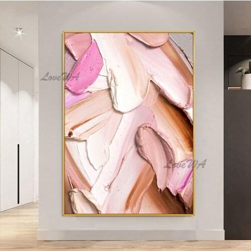 Warm Color Is High Definition Pigment Accumulation Knife Oil Painting Modern Home Decoration 100% Handpainted Wall Art No Framed